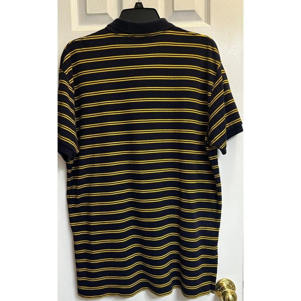 Ralph Lauren Mens Short Sleeve Polo Striped Red Pony Large